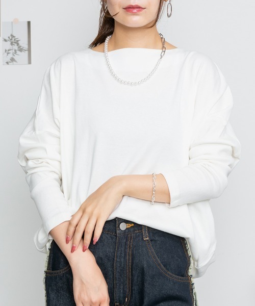 RCD tシャツ ドルマンスリーブボートネックTシャツ レディース