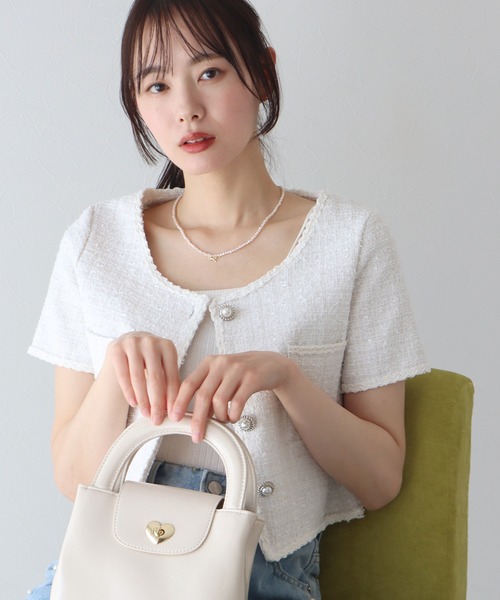 「BLUEEAST」 「r x d」ノーカラージャケット MEDIUM ホワイト レディース_画像5