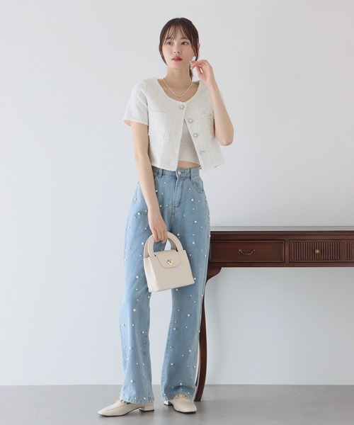 「BLUEEAST」 「r x d」ノーカラージャケット MEDIUM ホワイト レディース_画像7