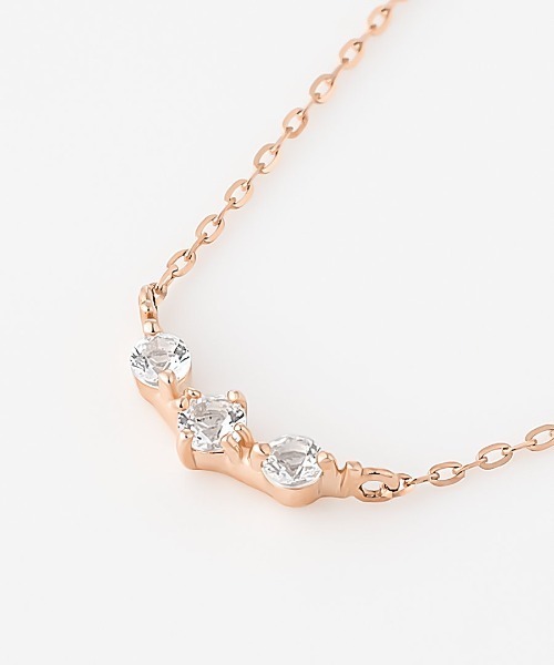4℃（ヨンドシー） ネックレス 「冬限定」 K10ピンクゴールド 三石