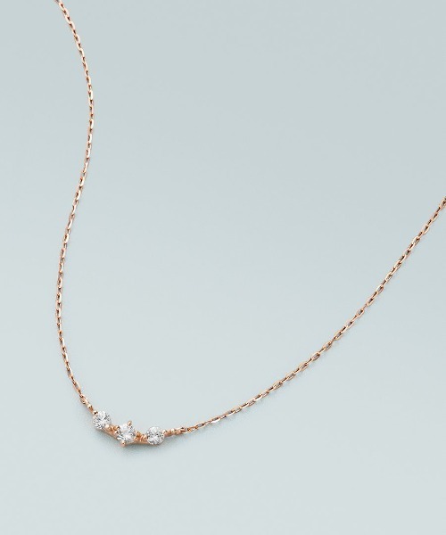4℃（ヨンドシー） ネックレス 「冬限定」 K10ピンクゴールド 三石