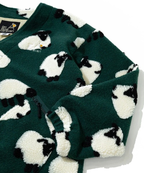 【新品未使用】ゴースローキャラバン　ジャガードボア　コンチョコート　パンダ オリジナルジャガードボアステンカラーコンチョコート (WOMENS