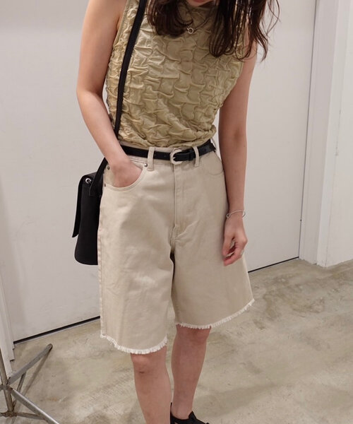 「WHIMSIC」 ハーフパンツ 1 オフホワイト レディース_画像3