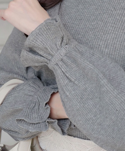 「mily bilet」 長袖ニット SMALL モカ レディース_画像4