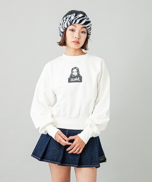 X-girl（エックスガール） スウェットカットソー M ブラック