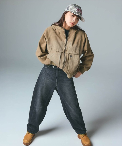 X-girl（エックスガール） ブルゾン アウター ARCH LOGO HOODED JACKET