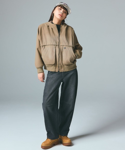 X-girl（エックスガール） ブルゾン アウター ARCH LOGO HOODED JACKET