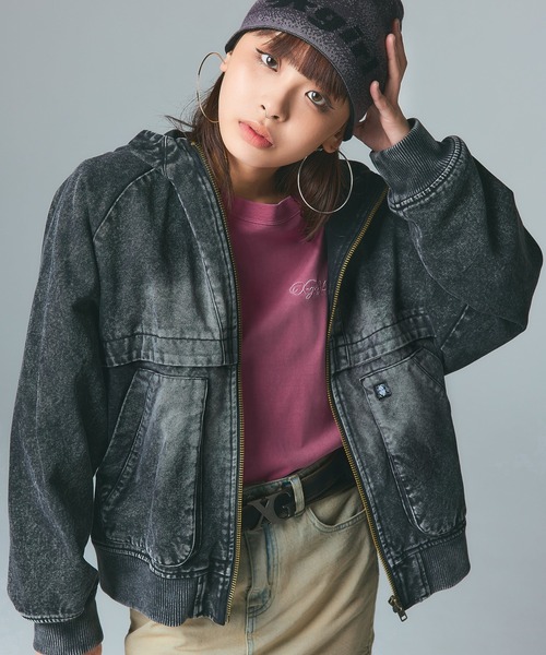 X-girl（エックスガール） ブルゾン アウター ARCH LOGO HOODED JACKET