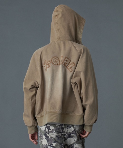 X-girl（エックスガール） ブルゾン アウター ARCH LOGO HOODED JACKET
