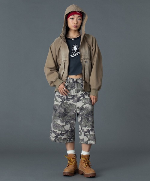 X-girl（エックスガール） ブルゾン アウター ARCH LOGO HOODED JACKET