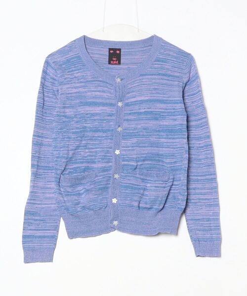 X-girl（エックスガール） ニットカーディガン 1 ブルー レディース