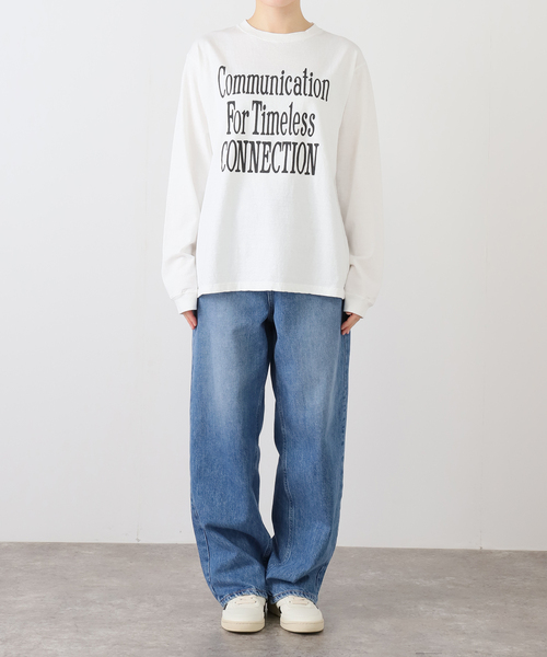 FRAMeWORK（フレームワーク） tシャツ メッセージロゴロングTシャツ