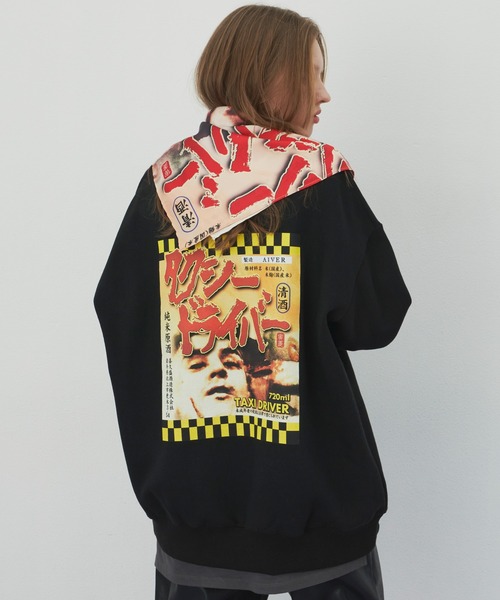 「AIVER」 スウェットカットソー MEDIUM ブラック メンズ_画像6