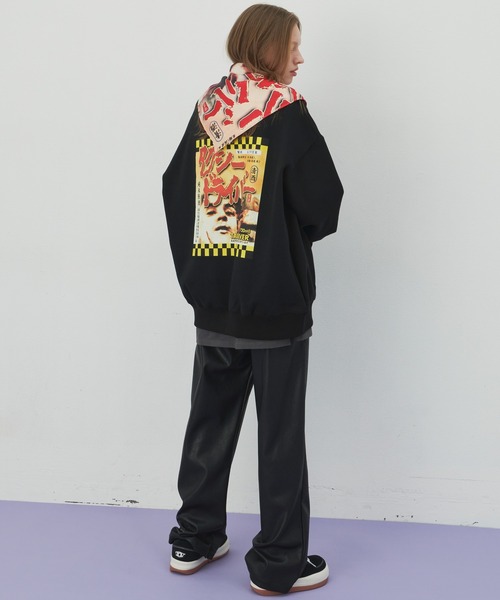 「AIVER」 スウェットカットソー MEDIUM ブラック メンズ_画像9