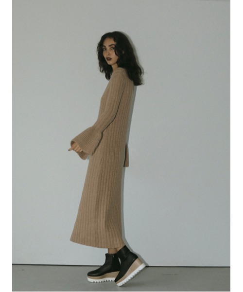 「AMAIL」 ニットワンピース FREE グレー レディース_画像9