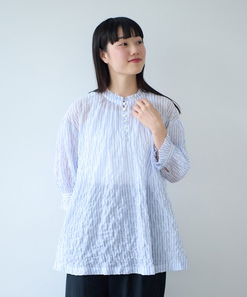 ブラウス TORRAZZO DONNA]プチフリルシャツブラウス | KOBUNSHA SELECT SHOP