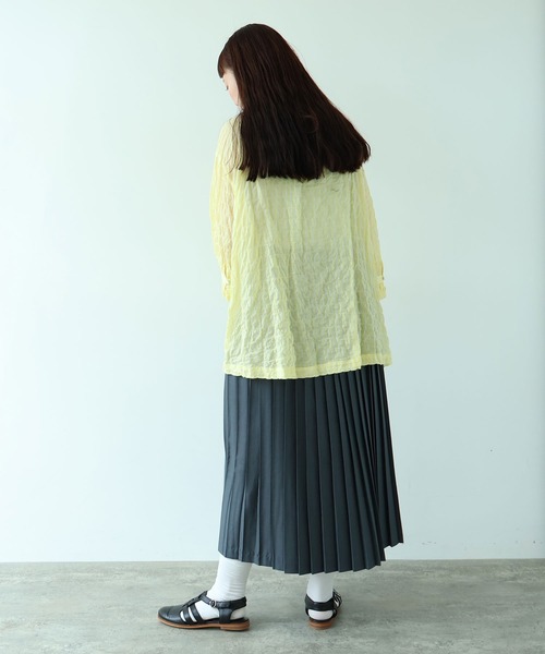 bulle de savon（ビュルデサボン） ブラウス シャツ 80/1 shirring