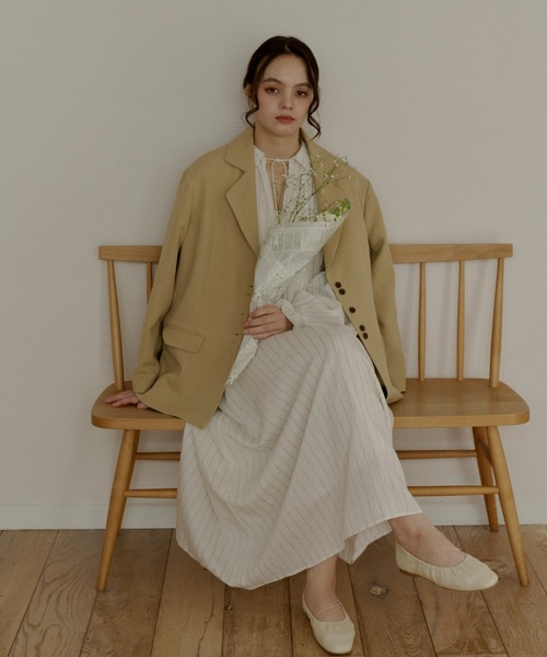 OLUN ジャケット テーラードジャケット linen blend jacket/リネン