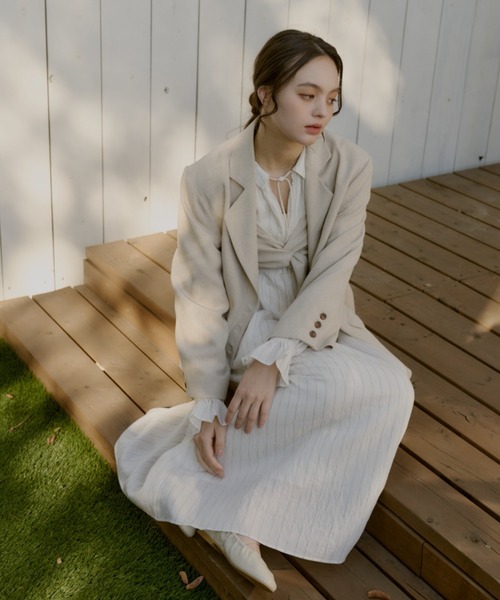 OLUN ジャケット テーラードジャケット linen blend jacket/リネン