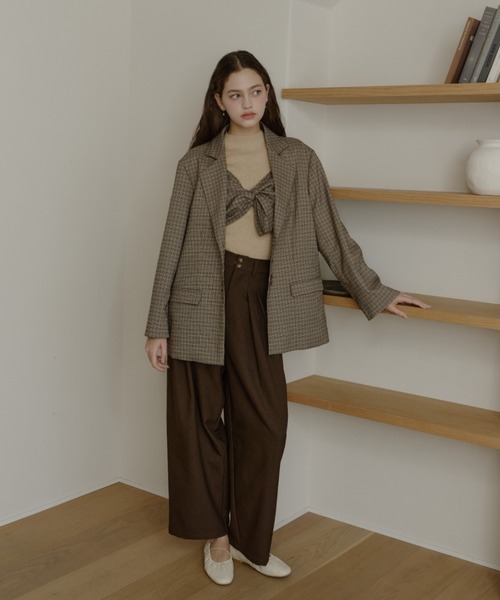 【くるみさん】OLUN リネンブレンドジャケット OLUN ジャケット テーラードジャケット linen blend jacket/リネン