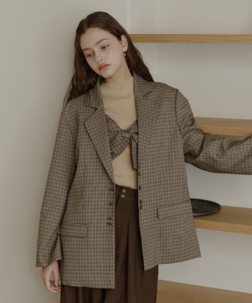 OLUN ジャケット テーラードジャケット linen blend jacket/リネン
