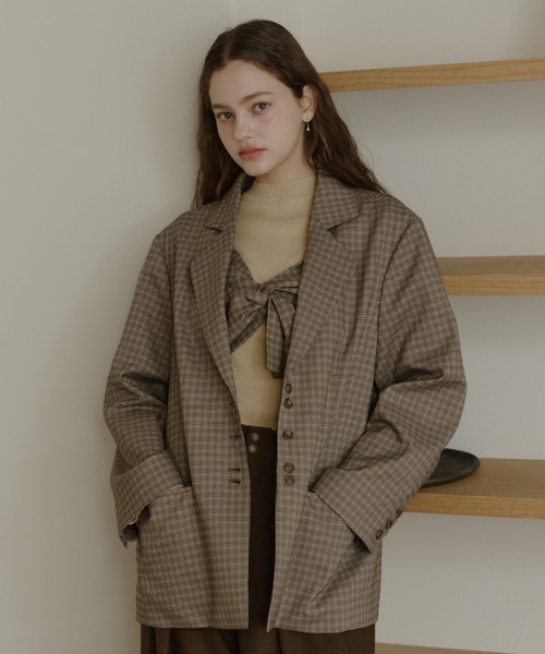 【新品タグ付き】OLUN リネンテーラードジャケット OLUN ジャケット テーラードジャケット linen blend jacket/リネン