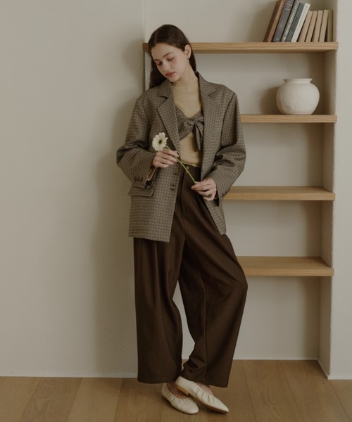 OLUN ジャケット テーラードジャケット linen blend jacket/リネン