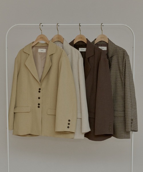 OLUN ジャケット テーラードジャケット linen blend jacket/リネン