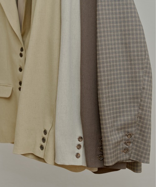 OLUN ジャケット テーラードジャケット linen blend jacket/リネン