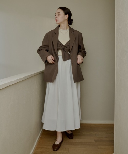 リネンブレンドジャケット OLUN linen blend jacket/リネンブレンドジャケット（テーラードジャケット