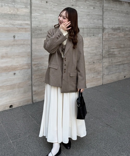 OLUN ジャケット テーラードジャケット linen blend jacket/リネン