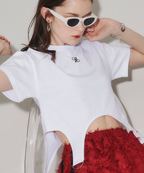 「VIOLETTA」 半袖Tシャツ FREE ホワイト レディース_画像4