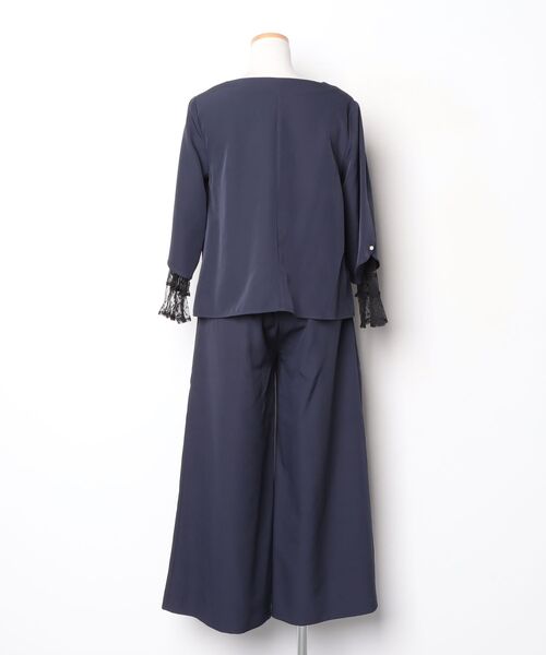 「RUIRUE BOUTIQUE」 「della luce」パンツスーツ M ネイビー レディース_画像2
