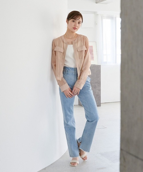 「Andemiu」 ジャケット FREE グレー レディース_画像4