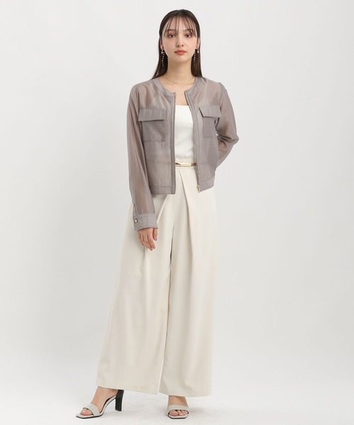 「Andemiu」 ジャケット FREE グレー レディース_画像9