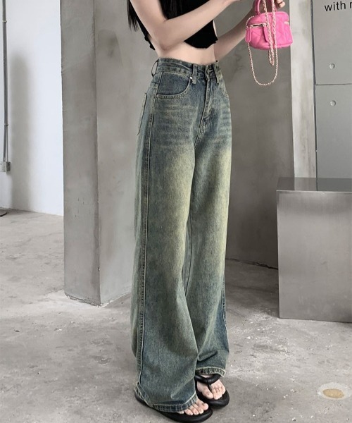 「shameless」 デニムパンツ L サックスブルー レディース_画像6