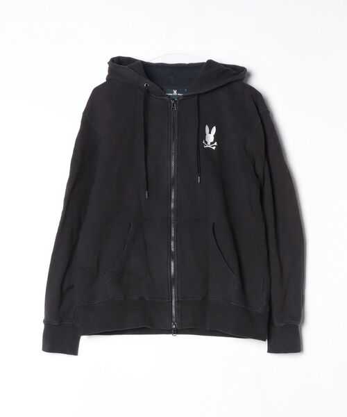 Psycho Bunny（サイコバニー） ジップアップパーカー MEDIUM ブラック