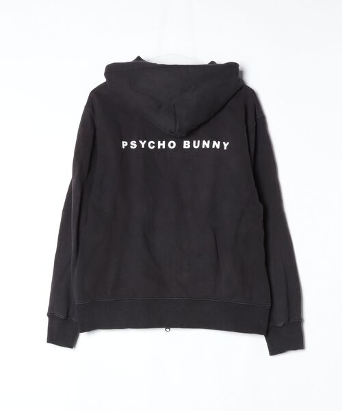 「Psycho Bunny」 ジップアップパーカー MEDIUM ブラック メンズ_画像2