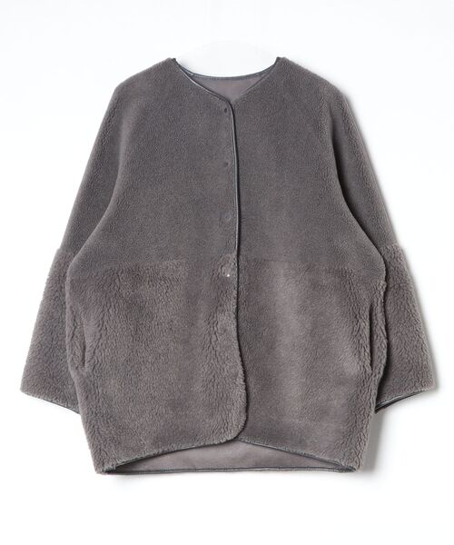 BEAUTY＆YOUTH UNITED ARROWS ノーカラージャケット FREE ダークグレー