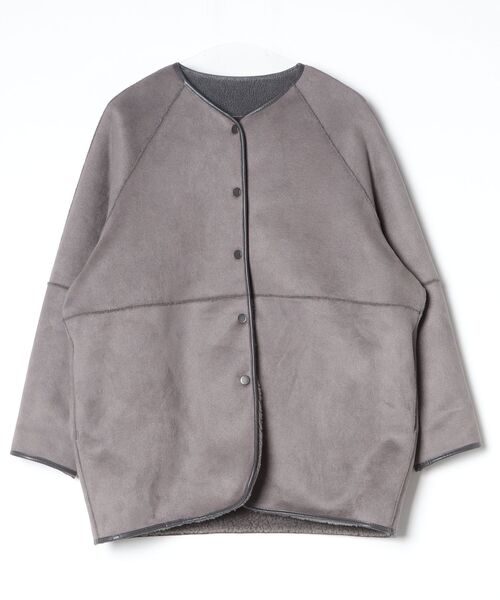 BEAUTY＆YOUTH UNITED ARROWS ノーカラージャケット FREE ダークグレー