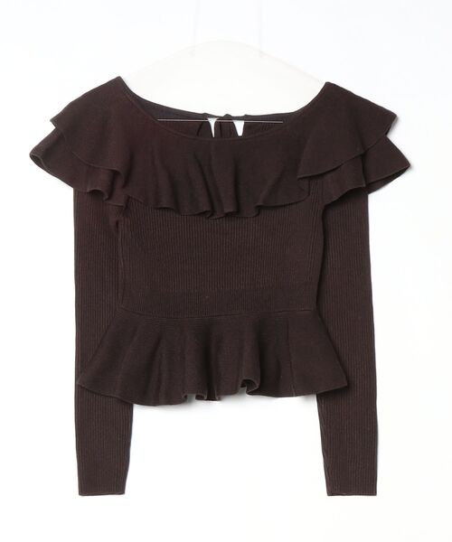 「DEICY」 長袖ニット FREE ブラウン レディース_画像2