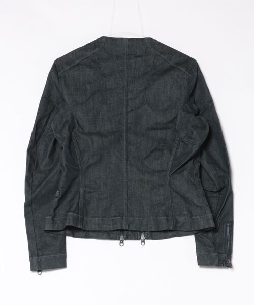 デニムジャケット gジャン Double Zip Jacket/フロントダブルジップディテールスタンドカラースリムデニムジャケット レディースの画像