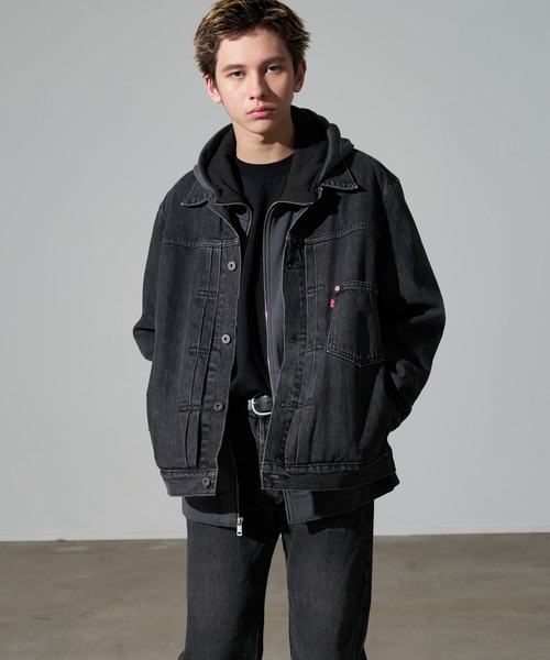 よ*だ様 Levi’sリーバイス ブラック デニム ジャケット ジージャン M Levi's（リーバイス） デニムジャケット M ブラック メンズ : ZOZOTOWN