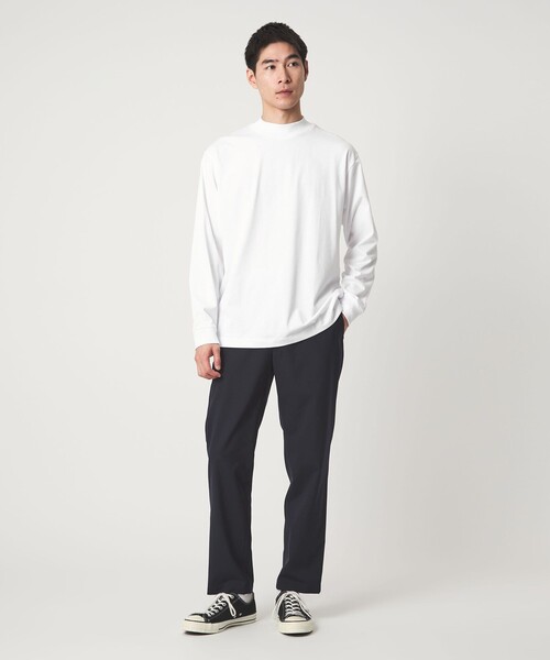 ロゴモックネックシャツ　ホワイト　XL MEN ベーシックモックネック ホワイト