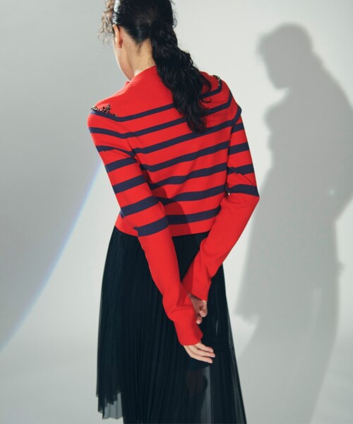 「GRACE CONTINENTAL」 長袖ニット 36 レッド レディース_画像5