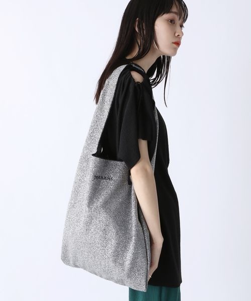 「JEANASIS」 トートバッグ FREE シルバー レディース_画像3