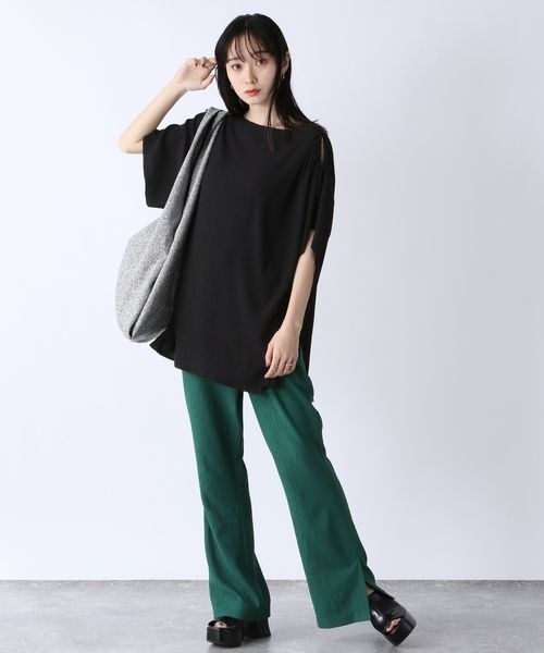 「JEANASIS」 トートバッグ FREE シルバー レディース_画像5