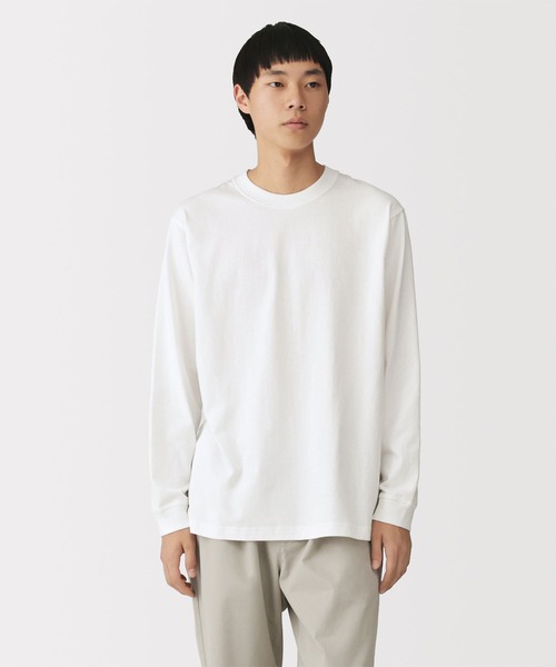 無印良品（MUJI） tシャツ 紳士 洗いざらし太番手クルーネック長袖T