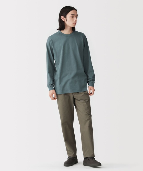 無印良品（MUJI） tシャツ 紳士 洗いざらし太番手クルーネック長袖T