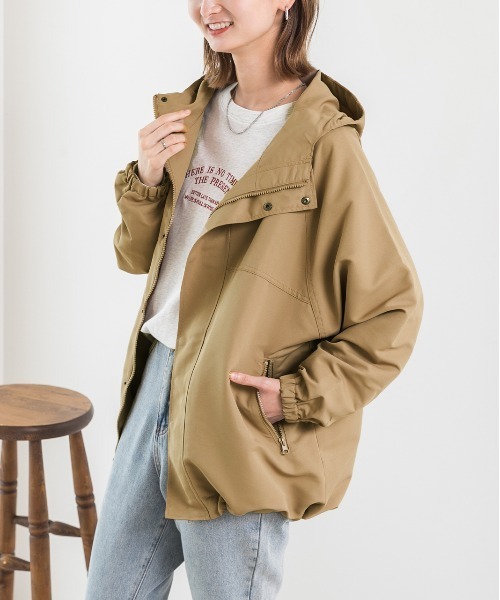 「ad thie」 マウンテンパーカー FREE グレイッシュベージュ レディース_画像2